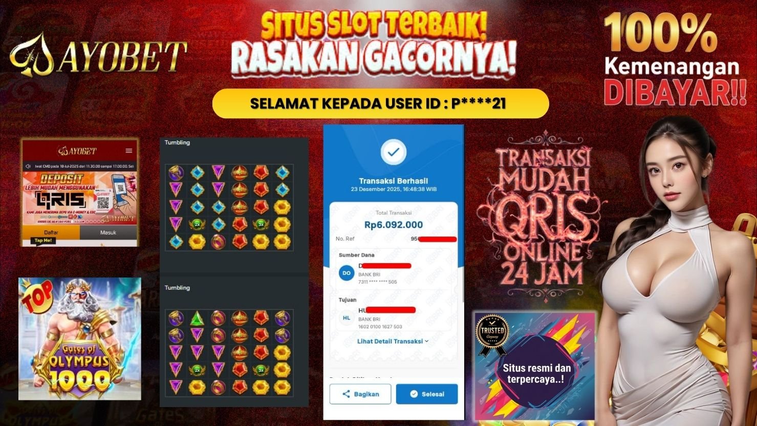 AYOBET JACKPOT SLOT GATES OF OLYMPUS 1000